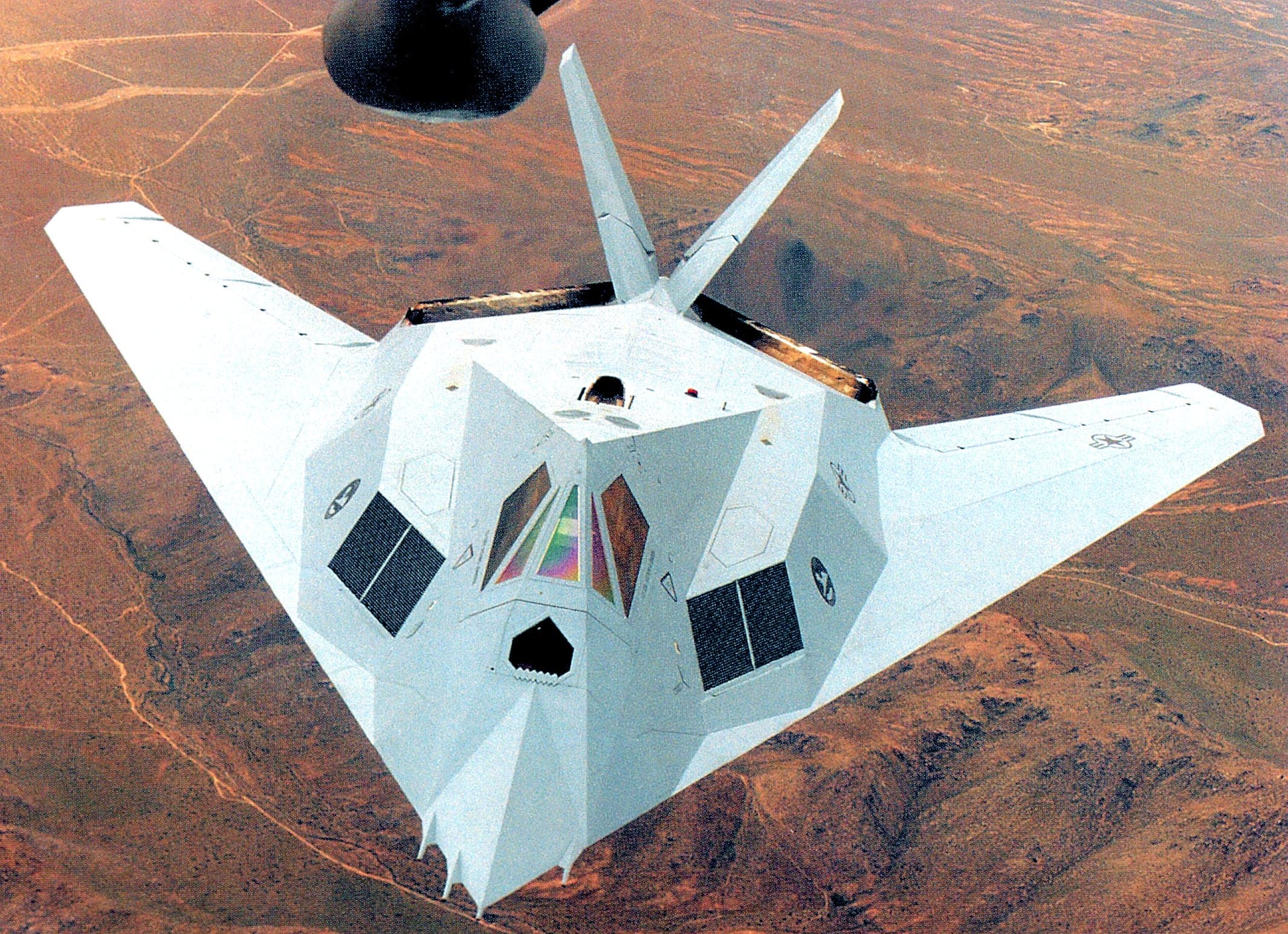 Lockheed F-117A of the secret 4450th Tactical Group in experimental gray scheme